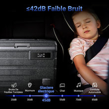 Load image into Gallery viewer, AAOBOSI 45L Glacière à Compresseur, Glaciere Électrique -20℃ à 20℃, Frigo Camion APP&amp;Bouton Contrôle, 12/24V DC et 100-240V AC Glaciere Camping Pour Voiture, Camion, Bateau et Prise De Courant