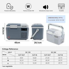 Load image into Gallery viewer, Alpicool LGMP8 8L Glaciere Portable Réfrigérateur Voiture Camping Congélateur 12/24V Mini Frigo pour Maison, Bureau ou Pique-Nique en Plein Air/ -20 à 20℃(Batterie Non Incluse)