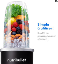 Load image into Gallery viewer, Nutribullet Pro 1200, Blender électrique, Broyeur, Smoothie Blender, Blender multifonctions, puissance 1200w, verres 700ml et 900ml, noir, NB120MB