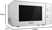 Load image into Gallery viewer, Panasonic NN-E20JWMEPG Microwave Oven with Glass Turntable, 20L, 800W, Defrost, 5 Power Levels, Timer, White