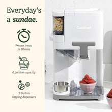 Load image into Gallery viewer, Cuisinart Sorbetière | machine à crème glacée, yaourt glacé, gelato, sorbet, sans produits laitiers | Distributeur de garniture | facile à utiliser | 1.42L fait 6 portions | Prêt en 20mins | ICE48U