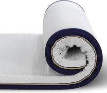 Load image into Gallery viewer, BedStory Mattress Topper 160 x 200 cm, Thickness 10 cm, Memory Foam Mattress Topper 160 x 200 cm Gel Infused Ergonomic Mattress Topper, High Density Ventilation, Hypoallergenic Washable Cover