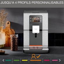 Load image into Gallery viewer, Krups Machine à café broyeur à grain, Ecran tactile couleur, 11 recettes préenregistrées, Indicateurs lumineux intuitif, accès bacs en frontal, Nettoyage facile, Intuition Préférence EA873810