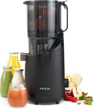Load image into Gallery viewer, Slow Chewing, Slow Juicer, Fresh and Healthy Juice, Sorbet, Ice Cream, Mouth 75 mm, BPA Free, 240 Watts, Cold Pressure, Stainless Steel Black Fridja f1900