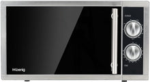 Load image into Gallery viewer, H.Koenig Four à Micro-ondes Compact Digital 20L VIO2, 700W, Plateau tournant 24,5cm, Multifonction Programmable 6 niveaux de chauffe, Décongélation et Express, Minuterie 60min, Effet mirroir noir