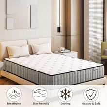 Load image into Gallery viewer, Matoresu Double Mattress 160 x 190 cm Memory Foam Height 25 cm Medium Rigid H3 Ergonomic 7 Zone Cold Foam Comfortable Breathable Fabric Cover