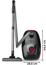 Load image into Gallery viewer, Rowenta Green Force Max Silence Vacuum Cleaner with Bag, 900 W Max, High Filtration, Quiet, Eco-Responsible, Made in France, Black/Aluminium RO6136EA