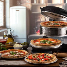 Load image into Gallery viewer, Ariete Pizza Oven 918, Pizza 4 Minutes, 5 Cooking Levels, Refractory Plate for Heating, Wooden Blades Included, Maximum Temperature 400°C, 1200W, White