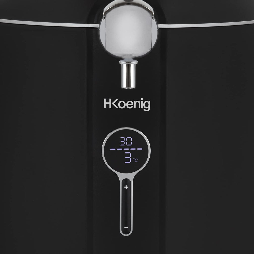 H.Koenig Tireuse à Bière compatible tous Fûts Universels Pressurisés de 5L Inox BW1778, Machine, Pompe, Pression domestique, Professionnelle, Universelle, Refroidissement intégré 4°C
