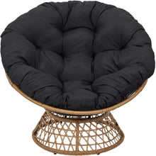 Load image into Gallery viewer, HOME DECO FACTORY, Fauteuil Pivotant Extérieur, Chaise Relax Ronde, 1 Place Pivotant à 360°, Coussin Épais Grand Confort Inclus, Mobilier de Jardin pour Amenagement Balcon Terrasse Salon de Jardin
