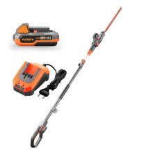 Load image into Gallery viewer, Taille-haies sur perche télescopique à batterie 20V FUXTEC FX-E1HH20 - set batterie et chargeur