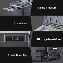 Load image into Gallery viewer, AAOBOSI 45L Glacière à Compresseur, Glaciere Électrique -20℃ à 20℃, Frigo Camion APP&amp;Bouton Contrôle, 12/24V DC et 100-240V AC Glaciere Camping Pour Voiture, Camion, Bateau et Prise De Courant