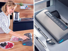 Load image into Gallery viewer, Leifheit Machine de mise sous vide alimentaire Vacu Power 500, appareil pour emballage sous vide + 10 sacs sous vide alimentaire (20 x 30 cm)