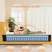 Load image into Gallery viewer, MOLPHIT Oeko-TEX Certified Mattress 90 x 190 cm, Thickness 25 cm, Independent Pocket Sprung Mattress, Adult and Children's Bed Mattress, Single Mattress, Perfect Support, Durable and Quiet