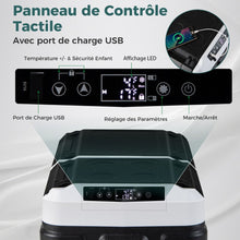 Load image into Gallery viewer, Glacire lectrique Portable Double Zone 40L Rfrigrateur de Voiture 12 V  Compresseur -20鈩兟爚聽20鈩12/24V CC et 100-240V CA Noir -