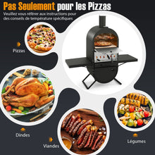Load image into Gallery viewer, Four  Pizza au Feu de Bois d'Extrieur Housse en Tissu Oxford Pierre  Pizza de 31 cm Pelle  Pizza Grille de Cuisson -