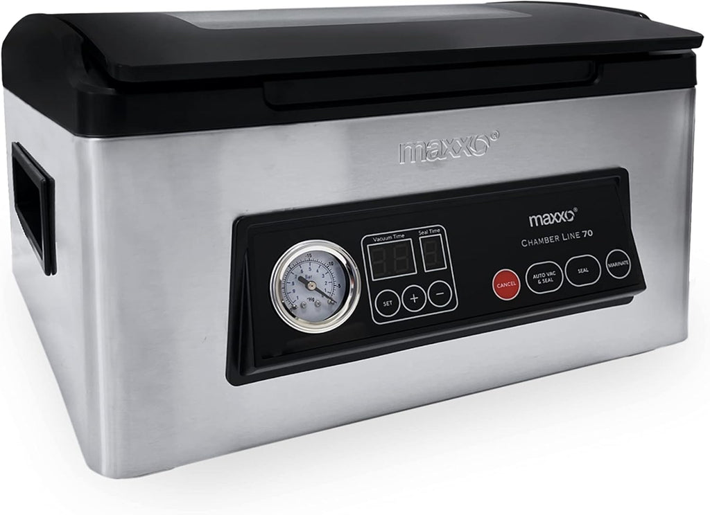 Maxxo VM ChamberLine 40 Professional Food Vacuum Sealer - Vacuum Chamber 72 L/min, Stainless Steel, Double Welding, Vacuum Sealer + 30 Bags Included