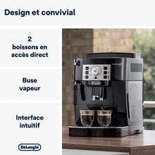 Load image into Gallery viewer, De'Longhi Magnifica S ECAM11.112.B, Automatic Coffee Machine / Espresso Bean to Cup with Milk Nozzle, with 4 One-Touch Recipes, Soft-Touch Control Panel, 1450 W, Black