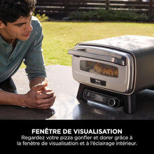 Load image into Gallery viewer, Ninja Woodfire Four à pizza extérieur électrique 8-en-1, rotissoire &amp; fumoir barbecue avec grille, plaque pro-heat, pierre à pizza, granulés de bois et pelle, 6 réglages, orange foncé OO101EU