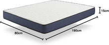 Load image into Gallery viewer, NATURALEX - Matelas PerfectSleep 180x200 - Épais 30 cm - Soutien Mousse à mémoire de Forme - Accueil Blue Latex - Confort Ferme - Respirant - 7 Zones - Réversible - Haute Densité - Fabriqué en Europe