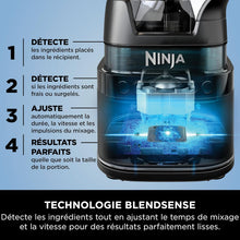 Load image into Gallery viewer, Ninja Detect Power Blender Processor Pro 3-in-1, Blender 1200W, Mixing Bowl, Blender Blade, Individual Cup, Container, Knead, Blender, Chopping &amp; Mixing, Black, TB401EU