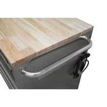 Load image into Gallery viewer, 72 po. 18-Tiroir 24 po. D Mobile Workbench avec acier inoxydable en bois massif