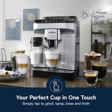 Load image into Gallery viewer, De'Longhi Magnifica Evo Automatic Espresso &amp; Coffee Machine with Manual Milk Frother, Built-in Grinder &amp; Auto-Clean Function - For Latte, Cappuccino, Americano, Iced Coffee, ECAM29043SB