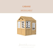Load image into Gallery viewer, Aire de jeux enfant Montessori - 3 en 1 Balançoire, Toboggan, Cabane en bois modulable
