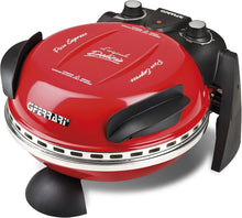 Load image into Gallery viewer, G3 Ferrari G10006 Pizza Express Delizia, 1200 W Pizza Oven, Adjustable Thermostat up to 400°C, Cooks Tasty Pizza in 5 Minutes, Double Resistance, Recipe Book and Spatulas Included - Black