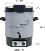 Load image into Gallery viewer, Kochstar K99104035 Electric Sterilizer with Thermostat and Tap 27 Litres 50 x 46.5 x 37 cm Grey