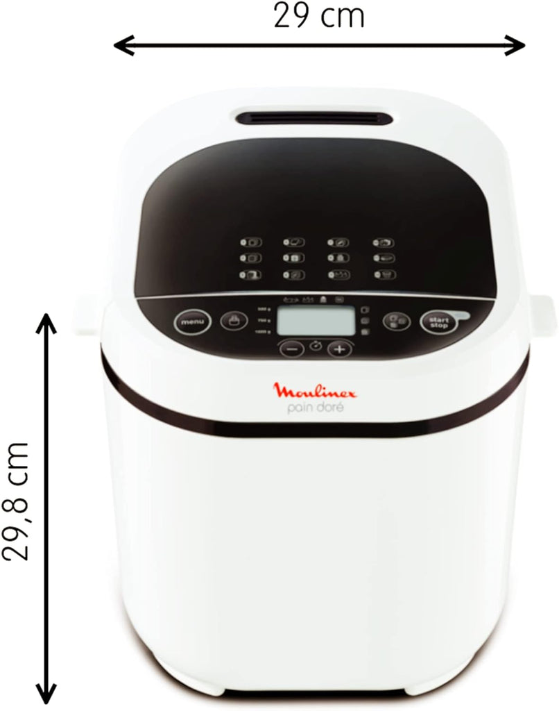 Moulinex OW220830 Bread Maker with 17 Programmes Plastic Black/Purple 31 x 29 x 29 cm