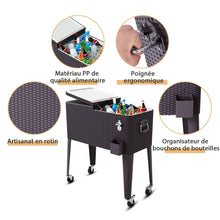 Load image into Gallery viewer, Glacire  Roues Verrouillables 76L Dessert de Glace avec Dcapsuleur et Rceptacle  Capsules en PP de haute alimentaire Garder au Frais 72h 83 x 48 x 87 CM -
