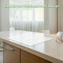 Load image into Gallery viewer, GIONIEN Plaque à Induction 4 Foyers 60cm Blanc,16Amp Plaque à Induction Encastrable,Table de cuisson électrique intégrée avec zone de pont, Table de cuisson,2800W