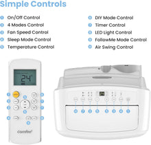 Load image into Gallery viewer, COMFEE' Climatiseur Mobile 9000 BTU/h 2,6kW, 3-EN-1 Refroidisseur Déshumidificateur Ventilateur, Fonction Follow me, Minuterie, Mode nuit, Pour salon et maison de 33㎡/88m³, MPPH-09CRN7, R290