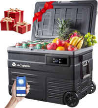 Load image into Gallery viewer, AAOBOSI 45L Glacière à Compresseur, Glaciere Électrique -20℃ à 20℃, Frigo Camion APP&amp;Bouton Contrôle, 12/24V DC et 100-240V AC Glaciere Camping Pour Voiture, Camion, Bateau et Prise De Courant