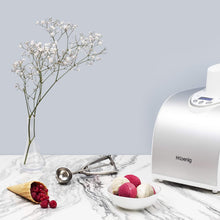 Load image into Gallery viewer, H.Koenig Sorbetière Turbine à Glace Professionnelle HF180, Machine à Glace Electrique 1L, 135 W, Réfrigérante &amp; Maintien du Froid - Sorbet et Crème Glacée