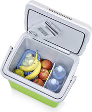Load image into Gallery viewer, SEVERIN KB 2922 Electric Cooler (19 L) with Cooling and Keep Warm Function, Car Cooler with 2 Connections (Power Supply and Cigarette Lighter), Cool Box Green/Grey