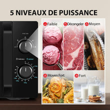 Load image into Gallery viewer, Toshiba Micro-ondes 20L MW2-MM20P(BK), Micro-ondes sur Pied, 800W, 5 Niveaux de Puissance, avec Décongélation Facile, éclairage LED à l'intérieur, Noir