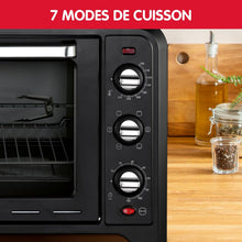 Load image into Gallery viewer, Moulinex Oven, 33 L, Rotating heat, Advanced convection, 6 cooking modes, Thermostat adjustable up to 240°C, Timer 120 min, Reversible grill, Silicone oven mitts, Optimo Black OX464811