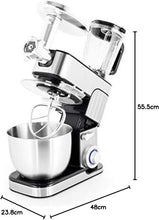 Load image into Gallery viewer, Antara Pro KitchenCook Stainless Steel Mixer with Mincer 5.5 L Grey
