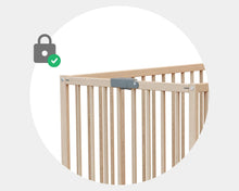 Load image into Gallery viewer, WEBABY - Lit bébé pliant 60x120cm Blanc | Bois massif | Dès la naissance |Confort de sommeil | Sommier à lattes | Compact | Transportable | Pliable |Gain de place | Lit de voyage