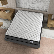 Load image into Gallery viewer, sensoreve November- Matelas Elekctra 140x190cm- Épaisseur 30cm- Hybride: Ressorts ensachés+Mousse Mémoire de Forme - Soutien Tonique &amp; indépendance de Couchage-Label SANITIZED(Anti bactérien/acarien)