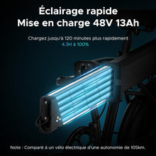 Load image into Gallery viewer, ENGWE EP-2 Pro Vélo électrique Pliable 20 × 4.0 Fat Bike Electrique 7 Vitesses avec Batterie Amovible 48V 13Ah Autonomie 120km Tout-Terrain &amp; VTT &amp; Plage &amp; Neige