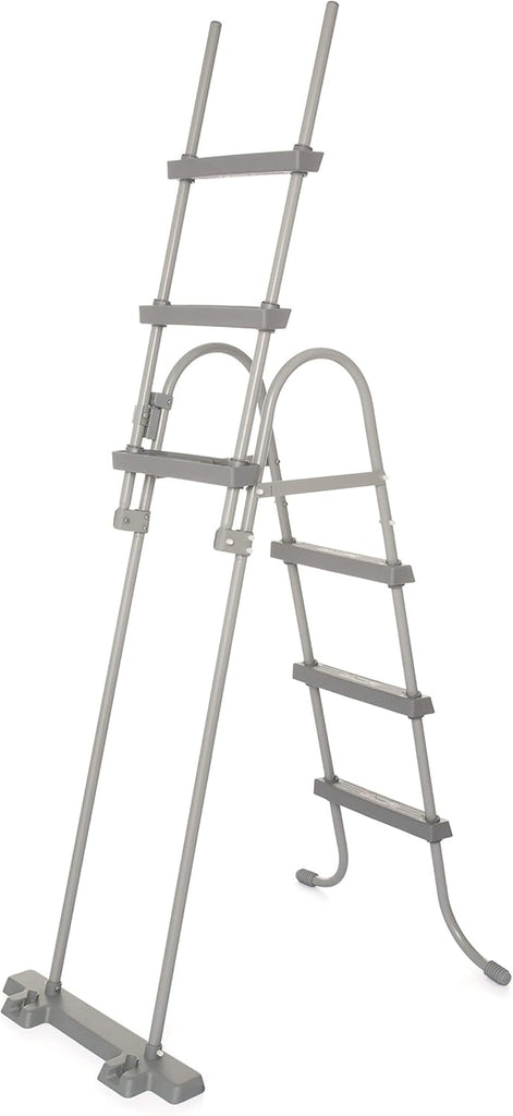 Bestway Power Steel Deluxe Piscine tubulaire ronde avec cadre en acier solide Kit complet Aspect rotin 366 x 100 cm, Marron