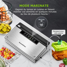 Load image into Gallery viewer, Bonsenkitchen Food Vacuum Sealer Machine, 5 Modes-8L/min, Globefish Technology for Continuous Work at High Speed, Includes 100 Vacuum Bags and 1 Roll Bag