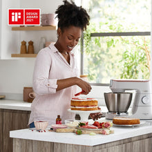Load image into Gallery viewer, Kenwood Titanium Chef Baker KVC65.001WH, Pastry Robot with Integrated Scales, Including 3-Piece Pastry Set, Spatula &amp; Splash Protection, 1200 W, White