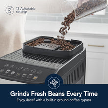 Load image into Gallery viewer, De'Longhi Magnifica Evo Automatic Espresso &amp; Coffee Machine with Manual Milk Frother, Built-in Grinder &amp; Auto-Clean Function - For Latte, Cappuccino, Americano, Iced Coffee, ECAM29043SB