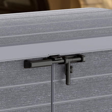 Load image into Gallery viewer, Duramax StoreAway 1200L Plastic Garden Shed/ Flat Lid, Outdoor Storage Shed, Wheelie Bin Hideaways, Wheelie bin box, Durable Construction, Ideal for Bikes, BBQs &amp; 2x 240L Bins, 145x85x125 cm, Brown