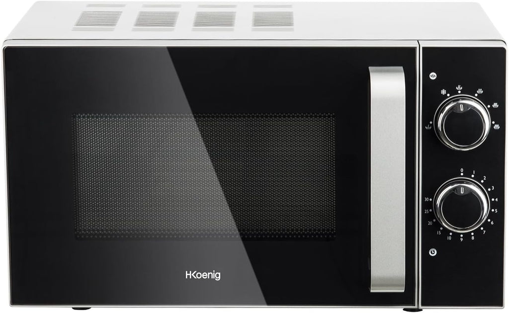 H.Koenig Micro-Ondes Four Grill 2 en 1 VIO9, 25L, Plateau tournant 27cm, 10 modes de cuisson jusqu’à 1000W, Décongélation, Cuisson combinée, écran LCD [Classe énergétique A+]
