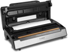 Load image into Gallery viewer, Caso FastVac 500, Professional Commercial Vacuum Sealer, Stainless Steel, Double Piston Pump, 15 Litres/Minute, Includes 2 Free Foil Rolls